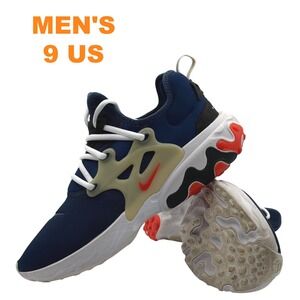 Nike React Presto Rabid Panda Navy Blue Red Sneakers AV2605-400 Men's Size 9